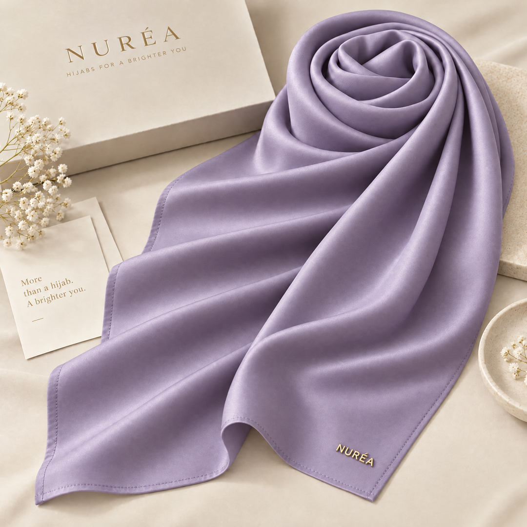Bawal segi empat Nuréa Hijab warna Lavender