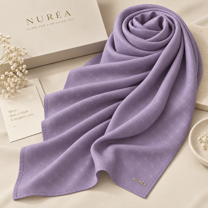 Bawal segi empat Nuréa Hijab warna Lavender